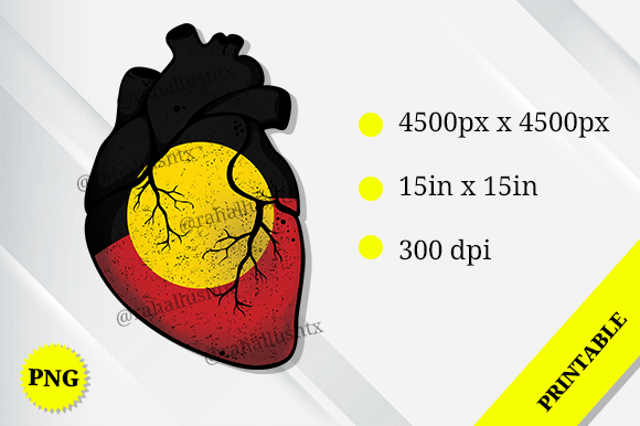 Aborigin Heart Flag: Graphics for Crafts