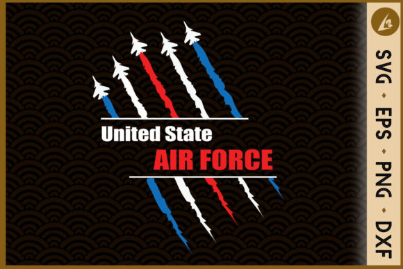 Air Force Veterans 4th of July USA Flag: Crafts & Graphics