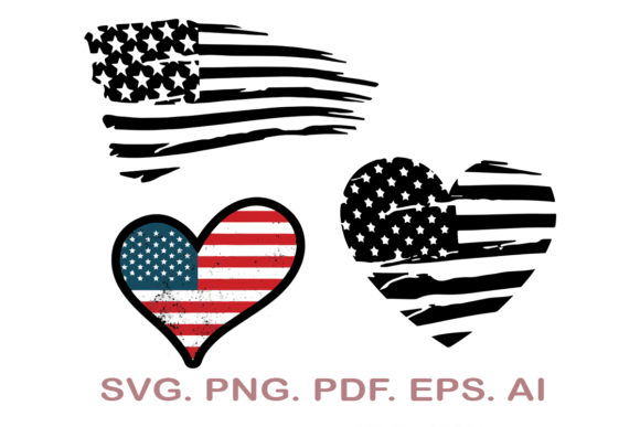 American Distressed Flag SVG Bundle: Graphics for Crafts and Marketing