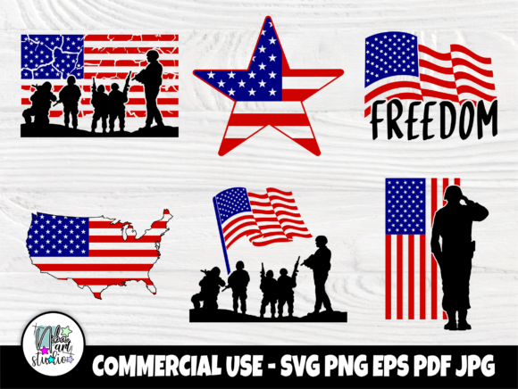 American Flag SVG Bundle, July 4th Svg