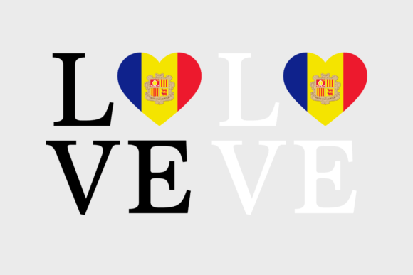 Andorra Flag, Love Andorra, SVG PNG