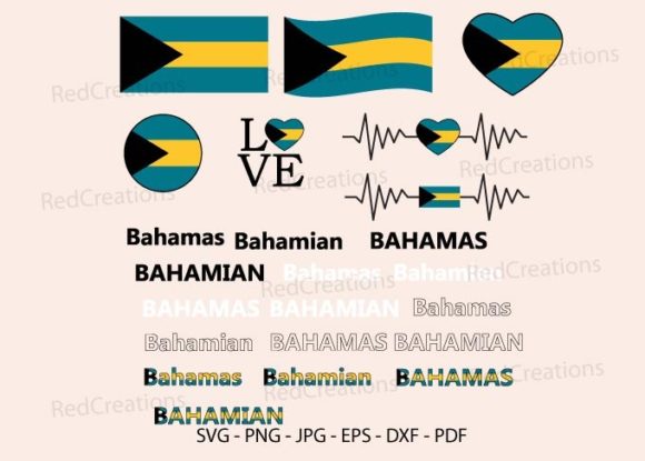 Bahamas Flag SVG Bundle: Graphics for Crafts