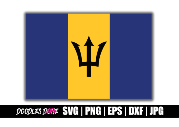 Barbados Flag SVG: Graphics for Crafts and Content