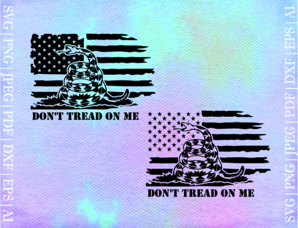 Don't Tread on Me Flag SVG for Crafts & Graphics
