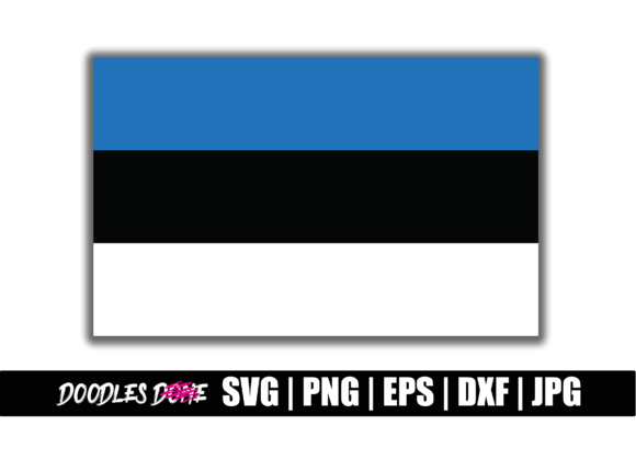 Estonia Flag SVG for Graphics and Crafts