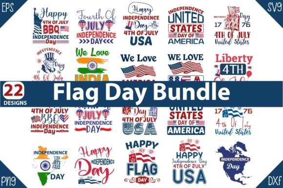 Flag Day Bundle 22 Design: Premium Graphics for Crafts