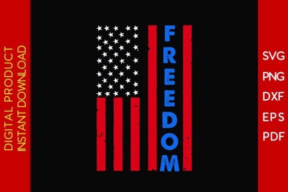 Freedom Flag SVG for Crafts and Graphics