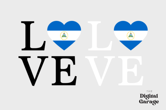 Nicaragua Flag, Love Nicaragua, SVG PNG