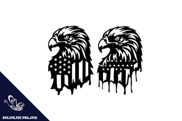 Patriotic Eagle USA Flag SVG Laser Cut