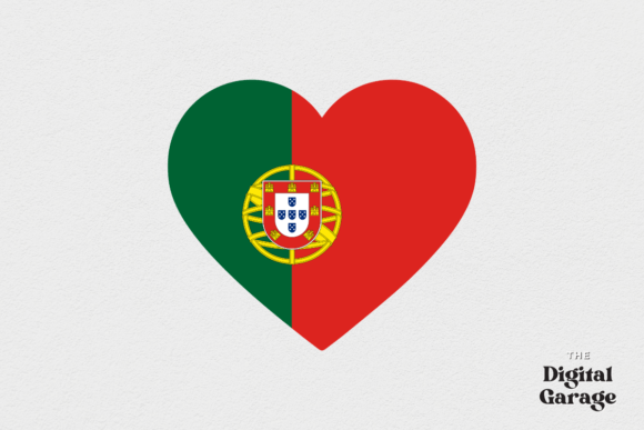 Portugal Flag, Portugal Heart SVG PNG: Graphics for Crafts and Branding