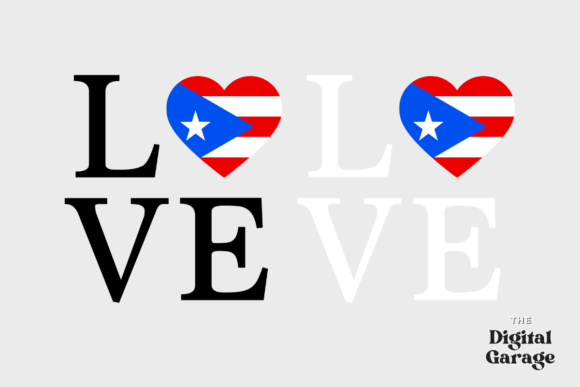 Puerto Rico Flag, Love Puerto Rico, SVG