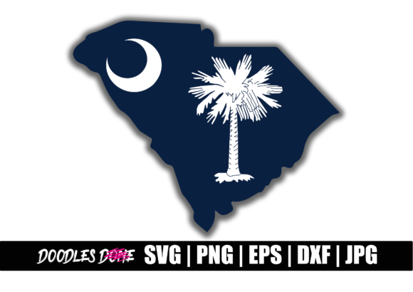South Carolina Flag SVG for Graphics and Crafts