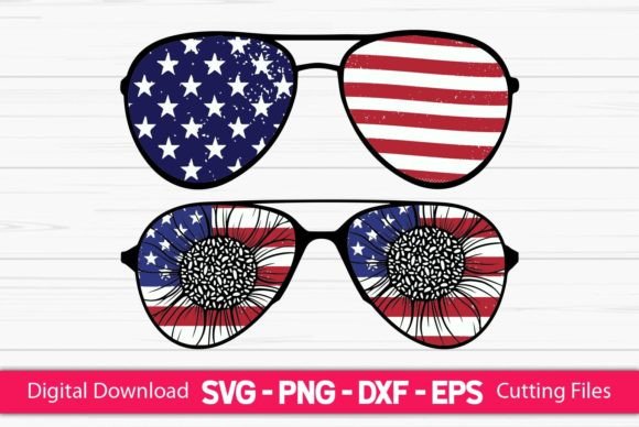 Sunglasses American Flag Graphics for Crafts & Blogs