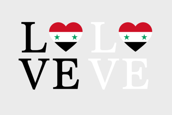Syria Flag, Love Syria, SVG PNG
