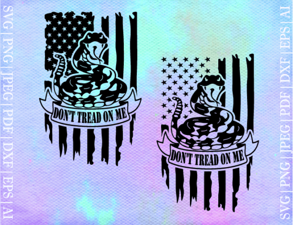 US Don t Tread on Me Flag SVG for Crafts & Graphics