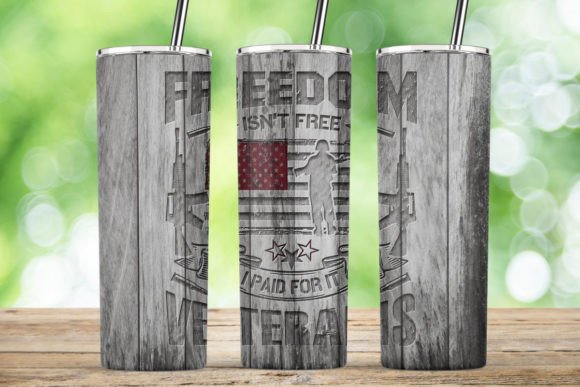 Veteran Flag Tumbler Wrap: Graphics for Crafts