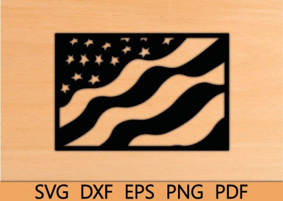 Waving American Flag SVG for Graphics and Crafts